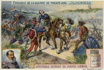 Le comte de Tilly est blessé à la première bataille de Breitenfeld, Allemagne, 1631 - European School